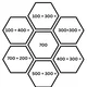 Matematické šestiúhelníky - počítání do 1000 2
