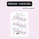 Léto - Summer - vocabulary 3