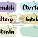 Rozvrh hodin a kalendář - Kouzelná říše 10