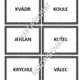ČTECÍ DOMINO A PEXESO - GEOMETRICKÉ TVARY A TĚLESA 4