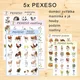 5x PEXESO - domácí zvířátka, houby, rostliny, podzim, maminka a já 2