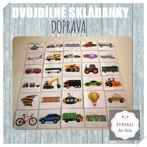 Dvojdílné skládanky Dopravní prostředky