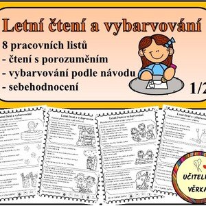 Letní čtení a vybarvování
