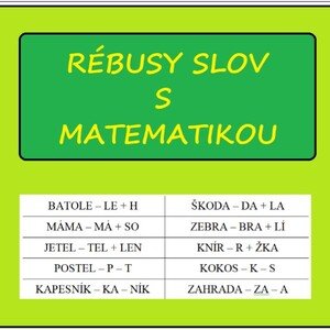 RÉBUSY SLOV S MATEMATIKOU