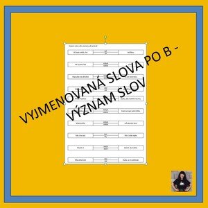 VYJMENOVANÁ SLOVA PO B - VÝZNAM SLOV