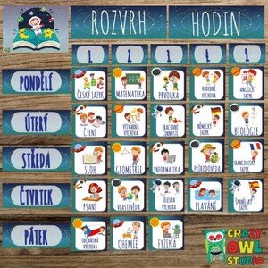 VESMÍR - Rozvrh hodin