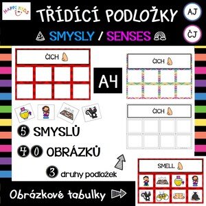 TŘÍDÍCÍ PODLOŽKY - Smysly