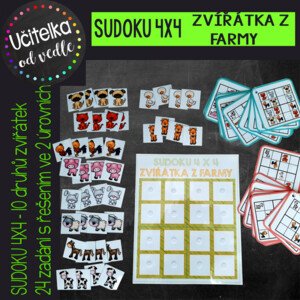 SUDOKU 4 x 4: ZVÍŘÁTKA Z FARMY