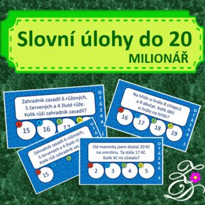 Slovní úlohy do 20 (milionář)