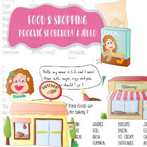 Shopping and food - nakupování a potraviny