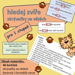 Najdi zvíře ve větách