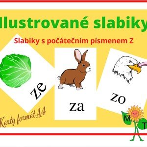 Ilustrované slabiky s pímenem Z, z