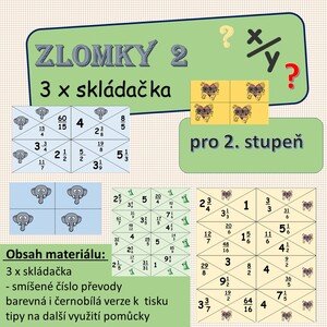 zlomky 2 pro 2. stupeň