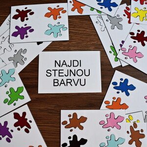 Najdi stejný obrázek - BARVY