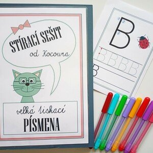 Stírací sešit - VELKÁ TISKACÍ PÍSMENA