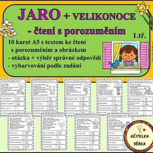 JARO + Velikonoce - čtení s porozuměním pro prvňáčky