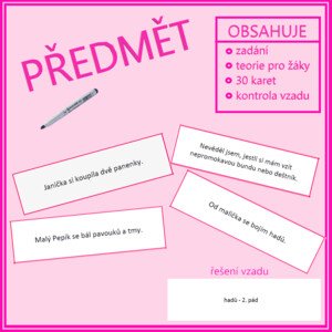 Předmět - určování ve větě, určení pádu