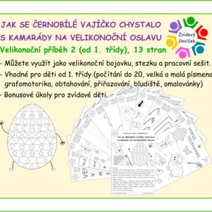 VELIKONOČNÍ PRACOVNÍ SEŠIT ZŠ s příběhem o černobílém vajíčku