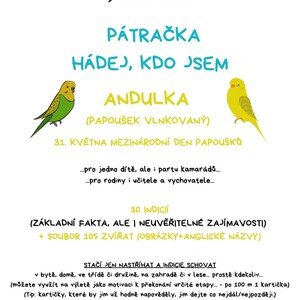 PÁTRAČKA - HÁDEJ, KDO JSEM - ANDULKA