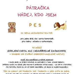 PÁTRAČKA - HÁDEJ, KDO JSEM - PES