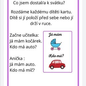 Karetní hra -Já mám, kdo má - HRAČKY