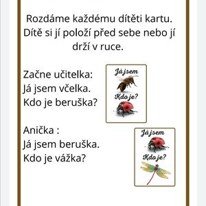 Karetní hra -Já jsem, kdo je - HMYZ A DROBNÍ ŽIVOČICHOVÉ