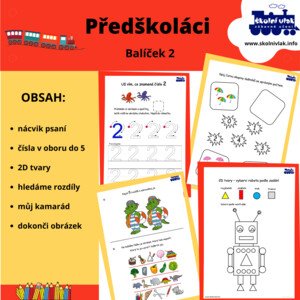GRAFOMOTORIKA, LOGICKÉ MYŠLENÍ a mnohem víc - pestrý soubor úkolů