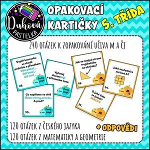 Opakovací kartičky z 5. třídy