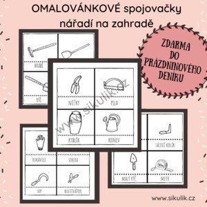 Omalovánkové Spojovačky Nářadí Zahrada