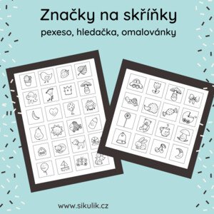 Značky Na Skříňky, Pexeso, Omalovánka, Hledačka