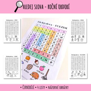 Hledej slova v tabulce - roční období