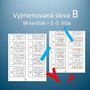 Vyjmenovaná slova po B - kartičky