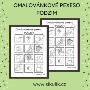 Omalovánkové Pexeso PODZIM