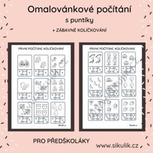 První puntíkaté počítání + Omalovánky