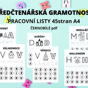 Předčtenářská gramotnost - pracovní listy