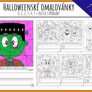 Halloweenské omalovánky - 0, 1. 2. 3, 4, 5