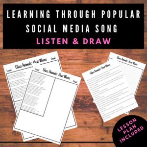 Listen and draw | Populární píseň | Plán hodiny a pracovní listy