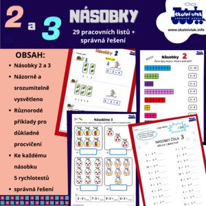 Násobky 2 a 3 (29 prac.listů)