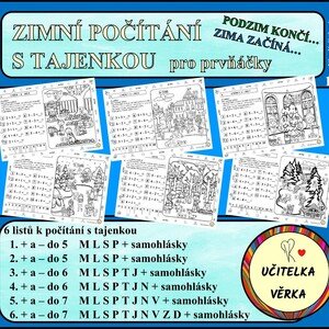 ZIMNÍ POČÍTÁNÍ S OBRÁZKEM A TAJENKOU