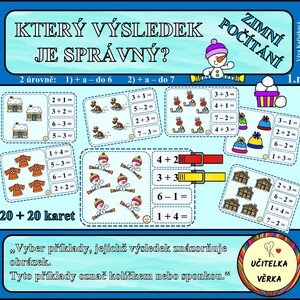 KTERÝ VÝSLEDEK JE SPRÁVNÝ? - zimní počítání do 6/7