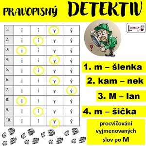 Pravopisný detektiv - vyjmenovaná slova po M