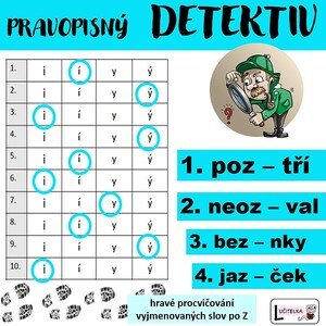 Pravopisný detektiv - vyjmenovaná slova po Z