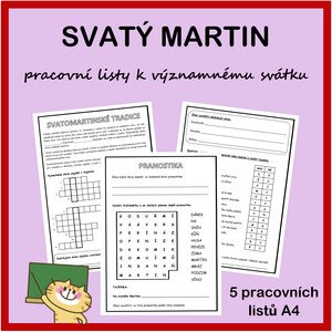 Svatý Martin - pracovní listy