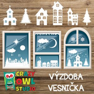 ŠABLONY – zimní vesnička