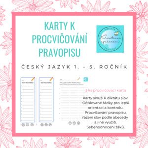 Karty k procvičování pravopisu