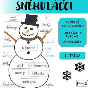 Sněhuláci - měkké a tvrdé souhlásky