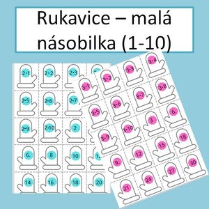 Rukavice - malá násobilka (1-10)