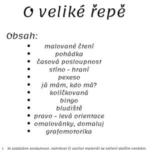 Týden s pohádkou - O veliké řepě