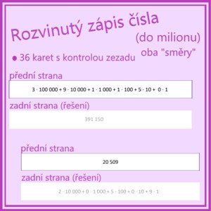 Rozvinutý zápis čísla (do milionu)
