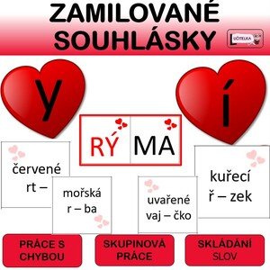 Souhlásky - sada Valentýn 